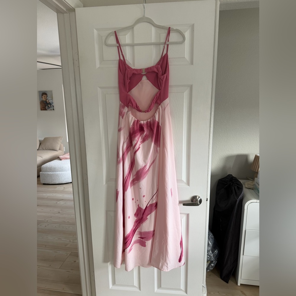 Abercrombie & Fitch Pink and White Maxi Dress - Picture 8 of 8